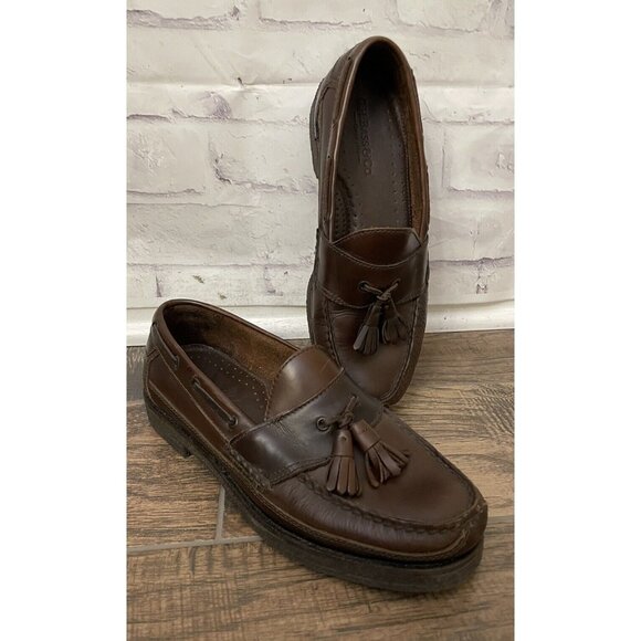 Bass G.H. Bass & Co. Heritage Collection Size 9D Brown Leather‎ Tasseled Loafers - Picture 1 of 15